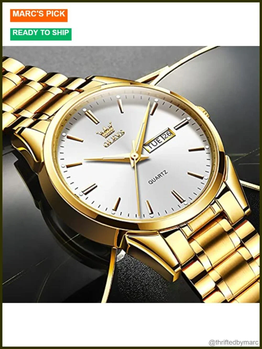 Analog Quartz Business Dress Watch Day Date Stainless Steel Luminous Waterproof